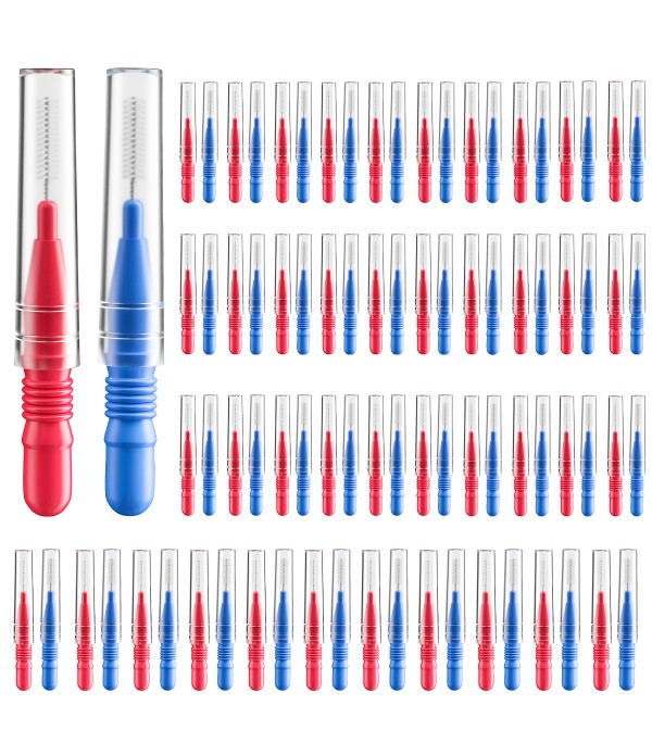 Interdental Brush, Flossing Head,Easy Use Tooth Cleaning Tool (1Pack(2.5mm/3mm)-88pcs)