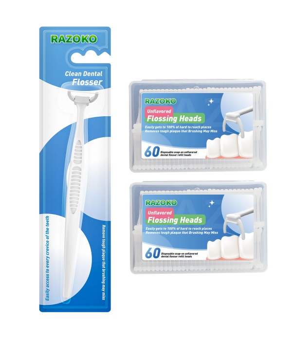 RAZOKO Dental Floss Picks, Clean Dental Flossers K...