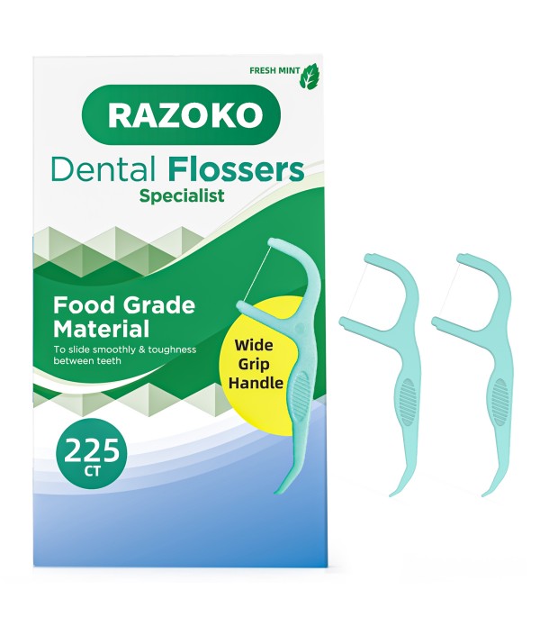 RAZOKO Dental Floss Picks | Toothpick, Shred-Resis...